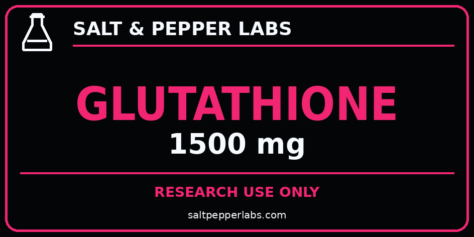 Glutathione 1500 mg Salt & Pepper Labs label