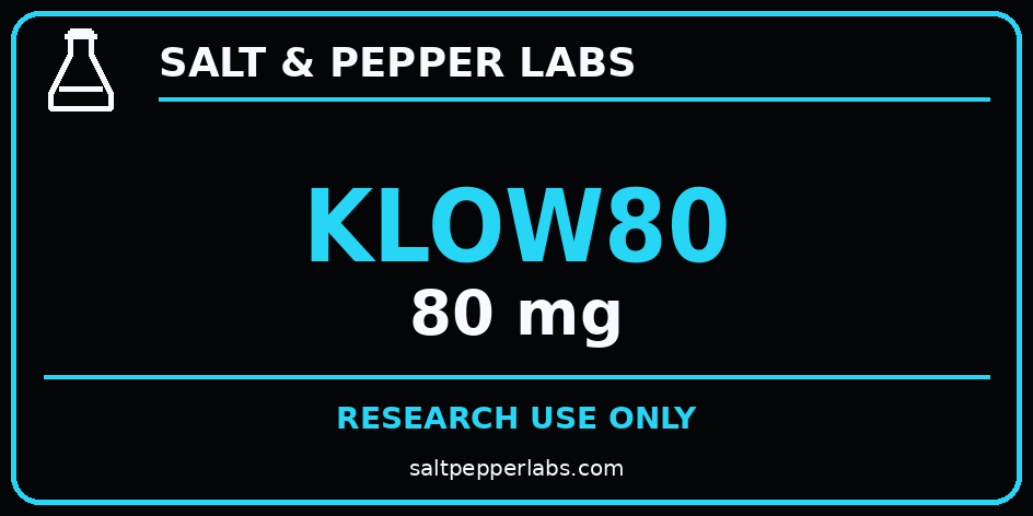 KLOW80 80 mg Salt & Pepper Labs label
