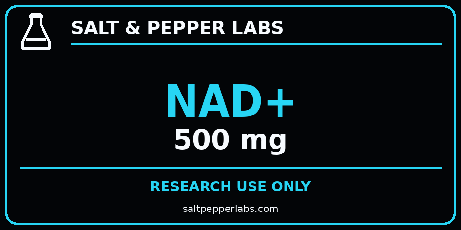 NAD+ 500 mg Salt & Pepper Labs label