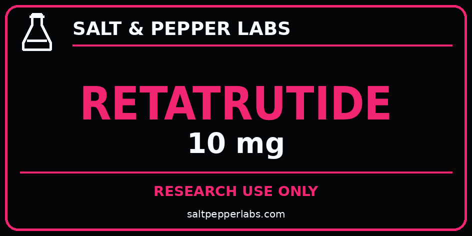 Retatrutide 10 mg Salt & Pepper Labs label