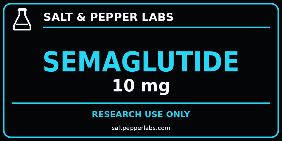 Semaglutide 10 mg Salt & Pepper Labs label