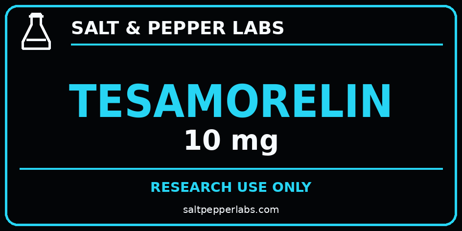 Tesamorelin 10 mg Salt & Pepper Labs label